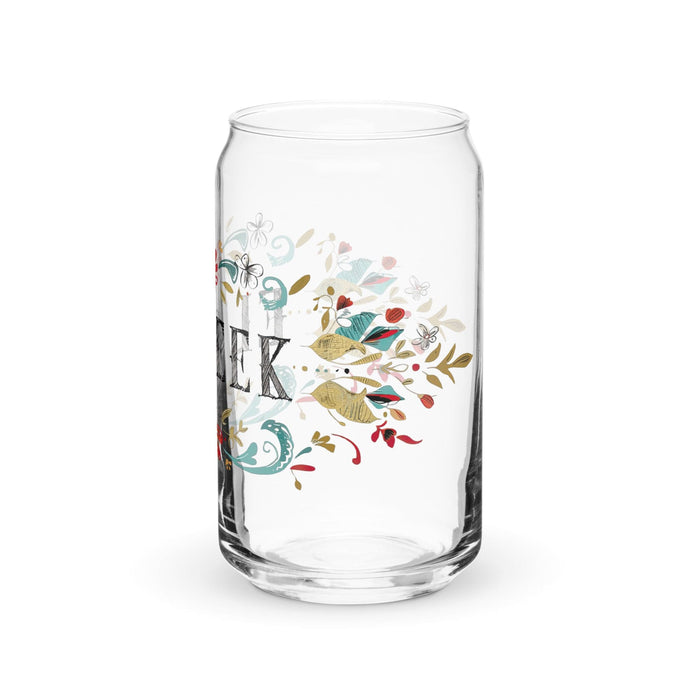 El Geek Exclusive Art Piece Can-Shaped Glass Home Office Work Mexican Spanish Pride Gift Cup One-Of-A-Kind Calligraphy Glass | E14 Mexicada