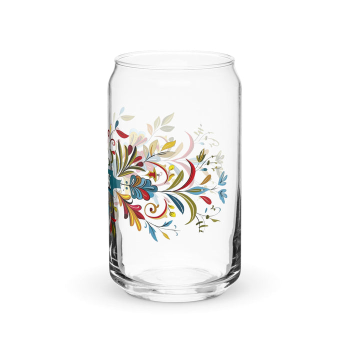 El Geek Exclusive Art Piece Can-Shaped Glass Home Office Work Mexican Spanish Pride Gift Cup One-Of-A-Kind Calligraphy Glass | E16 Mexicada