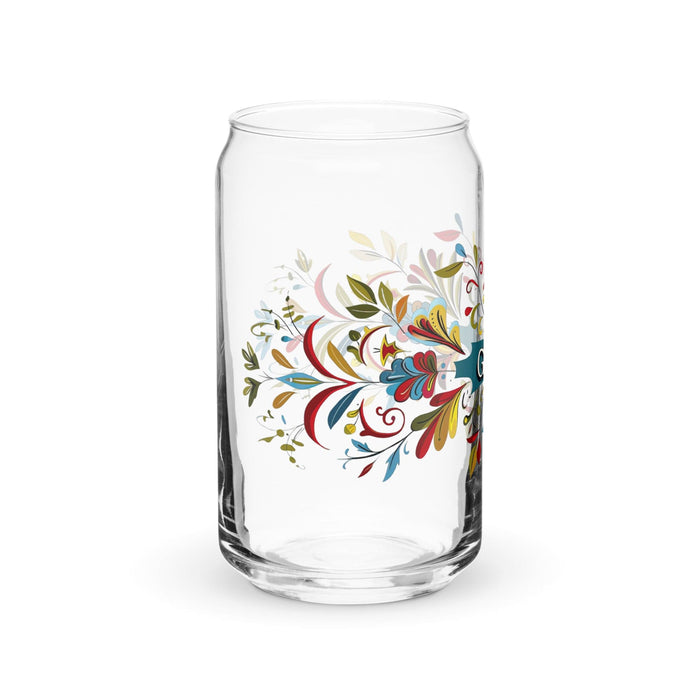 El Geek Exclusive Art Piece Can-Shaped Glass Home Office Work Mexican Spanish Pride Gift Cup One-Of-A-Kind Calligraphy Glass | E16 Mexicada