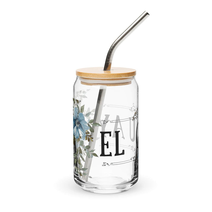 El Guay Exclusive Art Piece Can-Shaped Glass Home Office Work Mexican Spanish Pride Gift Cup One-Of-A-Kind Calligraphy Glass | E5 Mexicada