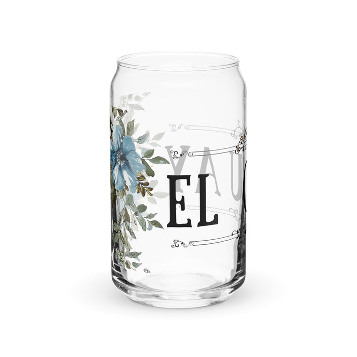 El Guay Exclusive Art Piece Can-Shaped Glass Home Office Work Mexican Spanish Pride Gift Cup One-Of-A-Kind Calligraphy Glass | E5 Mexicada