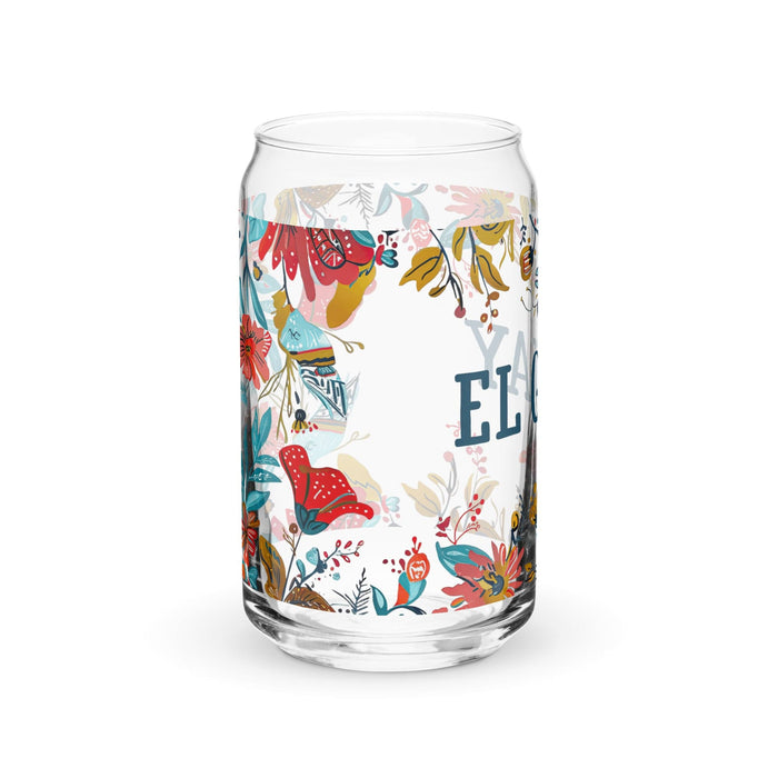 El Guay Exclusive Art Piece Can-Shaped Glass Home Office Work Mexican Spanish Pride Gift Cup One-Of-A-Kind Calligraphy Glass | E10 Mexicada