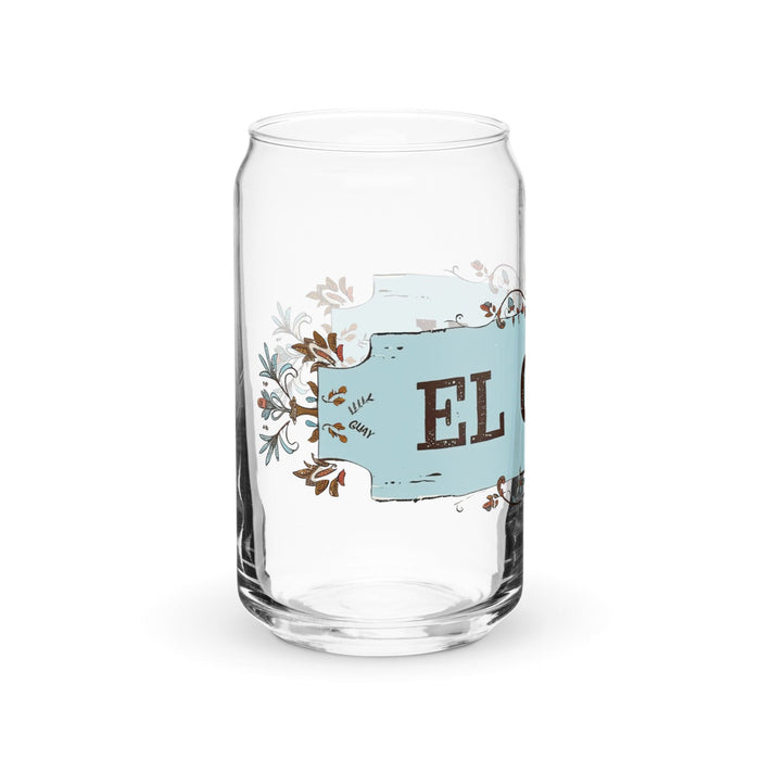 El Guay Exclusive Art Piece Can-Shaped Glass Home Office Work Mexican Spanish Pride Gift Cup One-Of-A-Kind Calligraphy Glass | E26 Mexicada