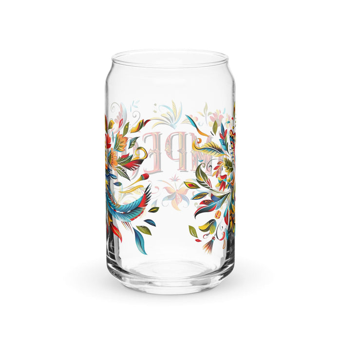 Campeón Exclusive Art Piece Can-Shaped Glass Home Office Work Mexican Spanish Pride Gift Cup One-Of-A-Kind Calligraphy Glass | C4 Mexicada