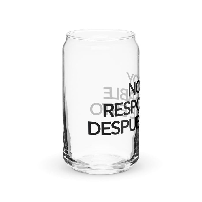 No Soy Responsable Después De Esto Exclusive Art Piece Can-Shaped Glass Home Office Work Mexican Spanish Pride Gift Cup One-Of-A-Kind Calligraphy Glass | N11 Mexicada