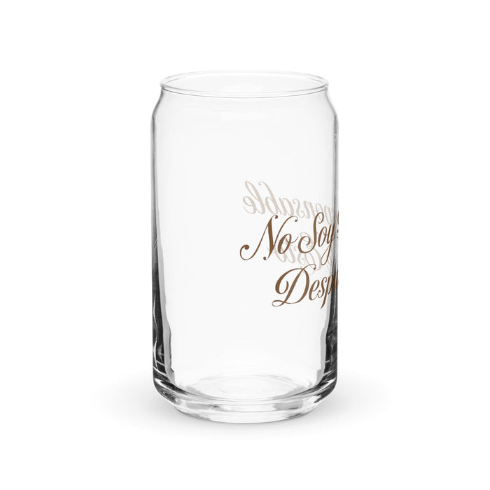 No Soy Responsable Después De Esto Exclusive Art Piece Can-Shaped Glass Home Office Work Mexican Spanish Pride Gift Cup One-Of-A-Kind Calligraphy Glass | N19 Mexicada