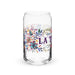 La Toxica Exclusive Art Piece Can-Shaped Glass Home Office Work Mexican Spanish Pride Gift Cup One-Of-A-Kind Calligraphy Glass | L18 Mexicada