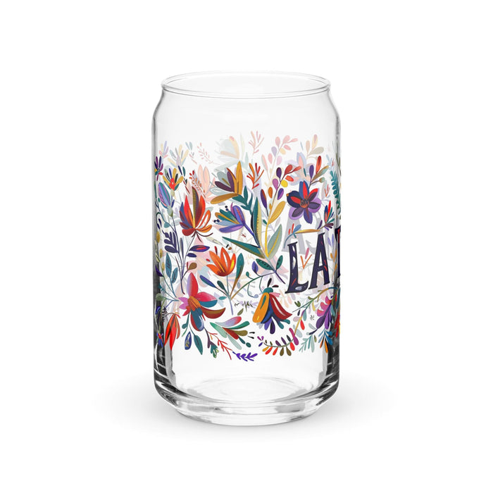 La Toxica Exclusive Art Piece Can-Shaped Glass Home Office Work Mexican Spanish Pride Gift Cup One-Of-A-Kind Calligraphy Glass | L20 Mexicada