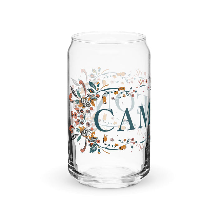 Campeón Exclusive Art Piece Can-Shaped Glass Home Office Work Mexican Spanish Pride Gift Cup One-Of-A-Kind Calligraphy Glass | C21 Mexicada