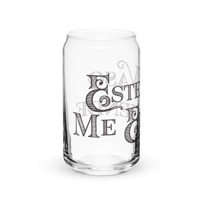 Este Vaso Me Entiende Exclusive Art Piece Can-Shaped Glass Home Office Work Mexican Spanish Pride Gift Cup One-Of-A-Kind Calligraphy Glass | E3 Mexicada