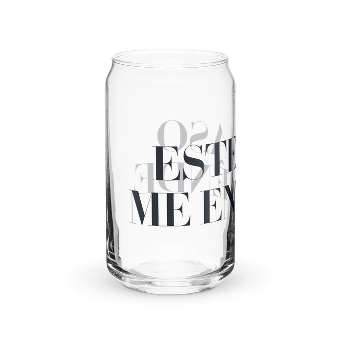 Este Vaso Me Entiende Exclusive Art Piece Can-Shaped Glass Home Office Work Mexican Spanish Pride Gift Cup One-Of-A-Kind Calligraphy Glass | E7 Mexicada