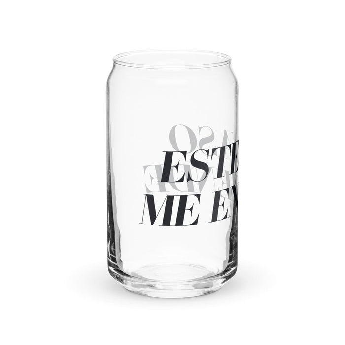 Este Vaso Me Entiende Exclusive Art Piece Can-Shaped Glass Home Office Work Mexican Spanish Pride Gift Cup One-Of-A-Kind Calligraphy Glass | E8 Mexicada