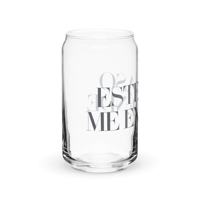 Este Vaso Me Entiende Exclusive Art Piece Can-Shaped Glass Home Office Work Mexican Spanish Pride Gift Cup One-Of-A-Kind Calligraphy Glass | E10 Mexicada