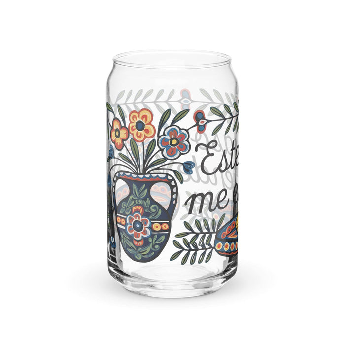 Este Vaso Me Entiende Exclusive Art Piece Can-Shaped Glass Home Office Work Mexican Spanish Pride Gift Cup One-Of-A-Kind Calligraphy Glass | E26 Mexicada