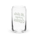 Mi Dieta Incluye Cerveza Exclusive Art Piece Can-Shaped Glass Home Office Work Mexican Spanish Pride Gift Cup One-Of-A-Kind Calligraphy Glass | M16 Mexicada