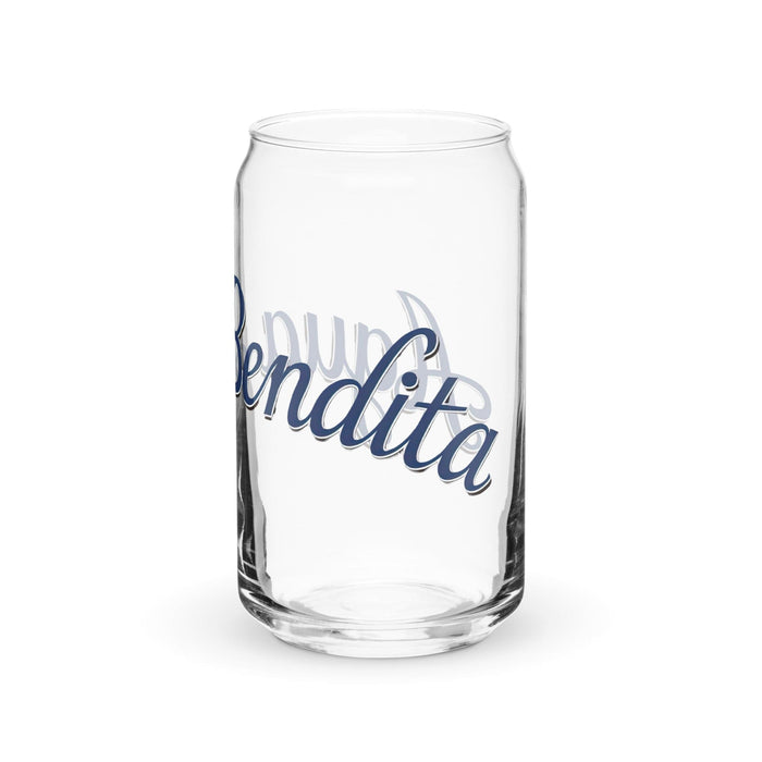 Agua Bendita Exclusive Art Piece Can-Shaped Glass Home Office Work Mexican Spanish Pride Gift Cup One-Of-A-Kind Calligraphy Glass | A24 Mexicada