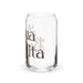 Agua Bendita Exclusive Art Piece Can-Shaped Glass Home Office Work Mexican Spanish Pride Gift Cup One-Of-A-Kind Calligraphy Glass | A31 Mexicada