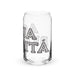 Agua Bendita Exclusive Art Piece Can-Shaped Glass Home Office Work Mexican Spanish Pride Gift Cup One-Of-A-Kind Calligraphy Glass | A36 Mexicada