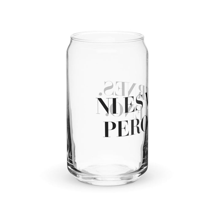 Ni Es Viernes, Pero Bueno Exclusive Art Piece Can-Shaped Glass Home Office Work Mexican Spanish Pride Gift Cup One-Of-A-Kind Calligraphy Glass | N11 Mexicada