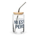 Ni Es Viernes, Pero Bueno Exclusive Art Piece Can-Shaped Glass Home Office Work Mexican Spanish Pride Gift Cup One-Of-A-Kind Calligraphy Glass | N21 Mexicada