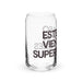 Este Vaso Viene Con Superpoderes Exclusive Art Piece Can-Shaped Glass Home Office Work Mexican Spanish Pride Gift Cup One-Of-A-Kind Calligraphy Glass | E4 Mexicada