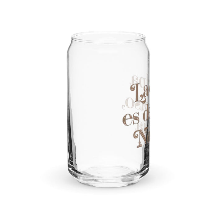 La Culpa Es Del Vaso, No Mía Exclusive Art Piece Can-Shaped Glass Home Office Work Mexican Spanish Pride Gift Cup One-Of-A-Kind Calligraphy Glass | L13 Mexicada