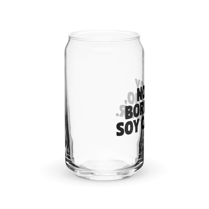 No Soy Borracho, Soy Catador Exclusive Art Piece Can-Shaped Glass Home Office Work Mexican Spanish Pride Gift Cup One-Of-A-Kind Calligraphy Glass | N6 Mexicada