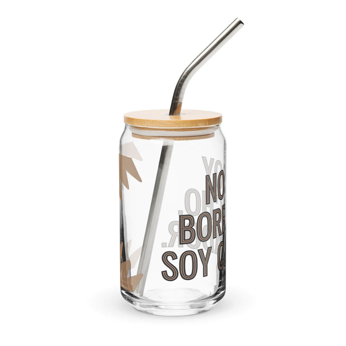 No Soy Borracho, Soy Catador Exclusive Art Piece Can-Shaped Glass Home Office Work Mexican Spanish Pride Gift Cup One-Of-A-Kind Calligraphy Glass | N11 Mexicada