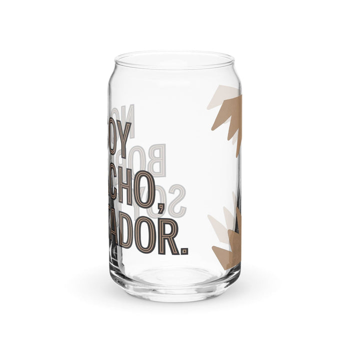 No Soy Borracho, Soy Catador Exclusive Art Piece Can-Shaped Glass Home Office Work Mexican Spanish Pride Gift Cup One-Of-A-Kind Calligraphy Glass | N11 Mexicada