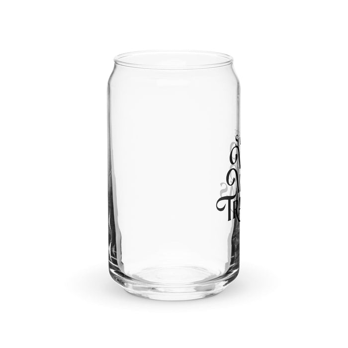 Si Ves Este Vaso Vacío, Trae Más Exclusive Art Piece Can-Shaped Glass Home Office Work Mexican Spanish Pride Gift Cup One-Of-A-Kind Calligraphy Glass | S6 Mexicada