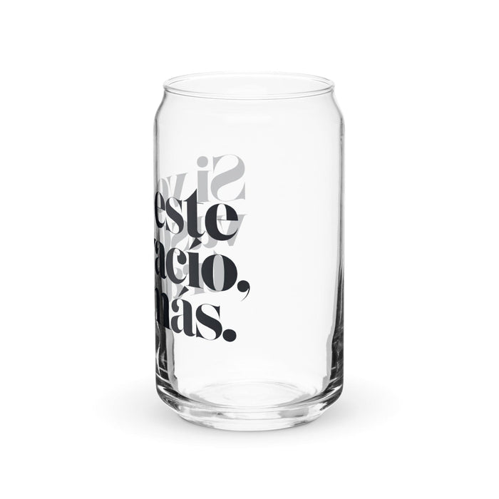 Si Ves Este Vaso Vacío, Trae Más Exclusive Art Piece Can-Shaped Glass Home Office Work Mexican Spanish Pride Gift Cup One-Of-A-Kind Calligraphy Glass | S12 Mexicada