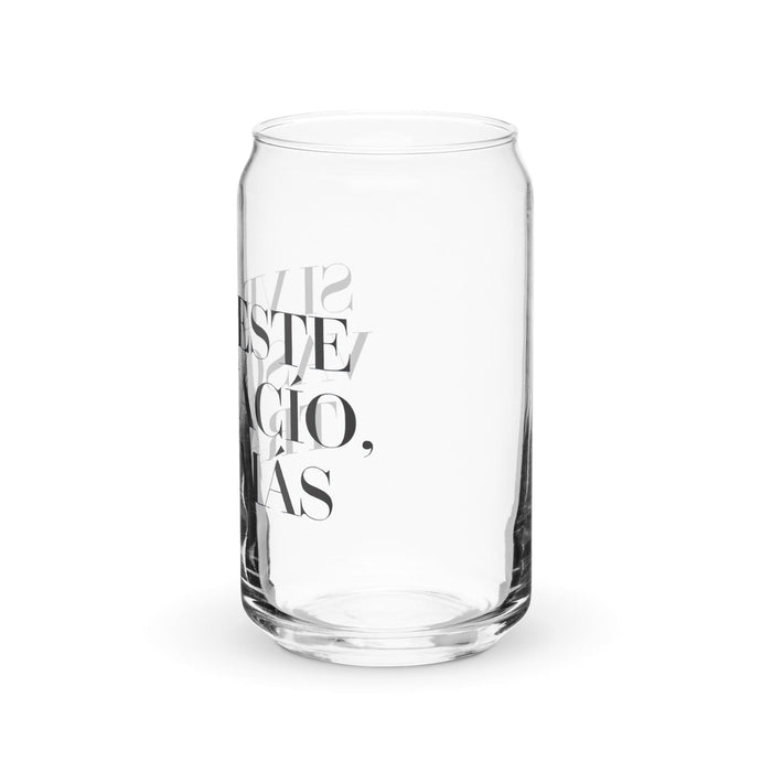 Si Ves Este Vaso Vacío, Trae Más Exclusive Art Piece Can-Shaped Glass Home Office Work Mexican Spanish Pride Gift Cup One-Of-A-Kind Calligraphy Glass | S13 Mexicada