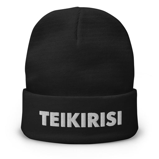 Embroidered Teikirisi - Take It Easy Funny Spanish Saying Phrase Slang Beanie Mexicada Black