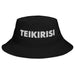 Embroidered Teikirisi - Take It Easy Funny Spanish Saying Phrase Bucket Hat Mexicada Black