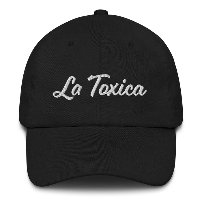 Embroidered La Toxica Spanish Mexican Bingo Game Sarcastic Funny Toxic Dad Hat Mexicada Black