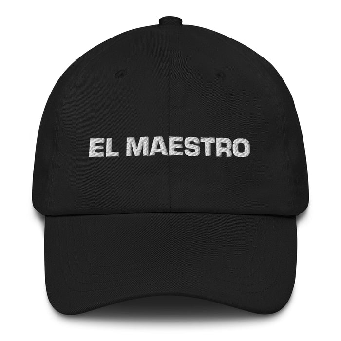 El Meastro The Teacher Mexican Spanish Pride Gift Regalo Dad Hat Mexicada Black