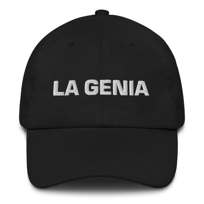 La Genia The Genius Mexican Spanish Pride Gift Regalo Dad Hat Mexicada Black