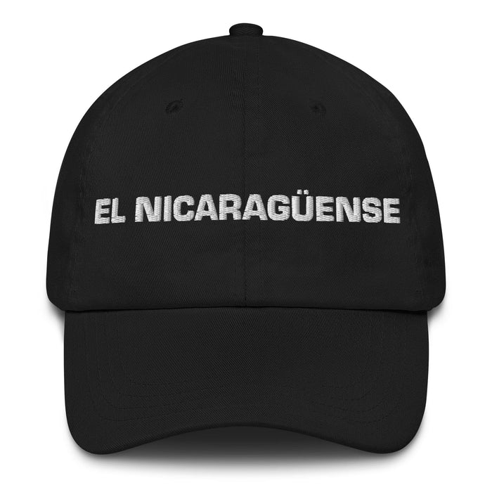 El Nicaragüense The Nicaraguan Mexican Spanish Pride Gift Regalo Dad Hat Mexicada Black