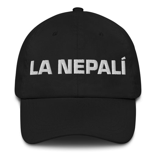 La Nepalí The Nepali Mexican Spanish Pride Gift Regalo Dad Hat Mexicada Black