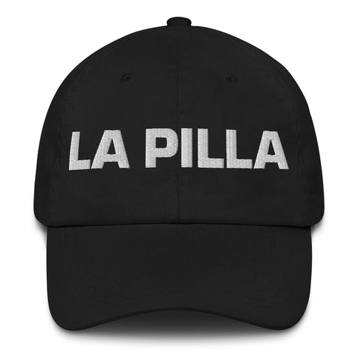 La Pilla The Rascal Mexican Spanish Pride Gift Regalo Dad Hat Mexicada Black