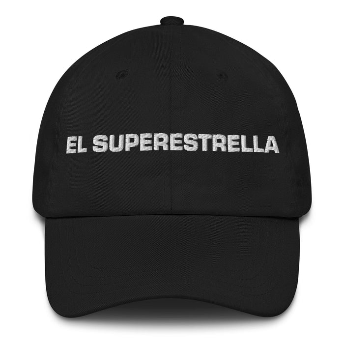 El Superestrella The Superstar Mexican Spanish Pride Gift Regalo Dad Hat Mexicada Black