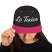 Embroidered La Toxica Spanish Mexican Bingo Game Funny Toxic Snapback Hat Mexicada Black/ Neon Pink