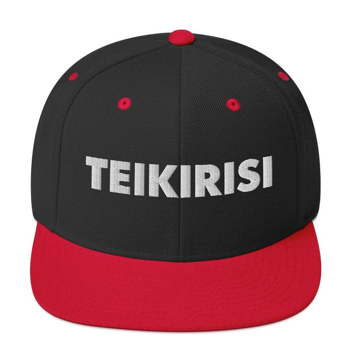 Embroidered Teikirisi - Take It Easy Funny Spanish Saying Classic Snapback Hat Mexicada Black/ Red