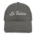 Embroidered La Toxica Spanish Mexican Bingo Game Funny Toxic Distressed Dad Hat Mexicada Charcoal Grey