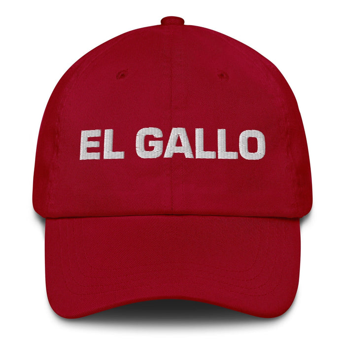 El Gallo Mexican Spanish Pride Gift Regalo Dad Hat Mexicada Cranberry