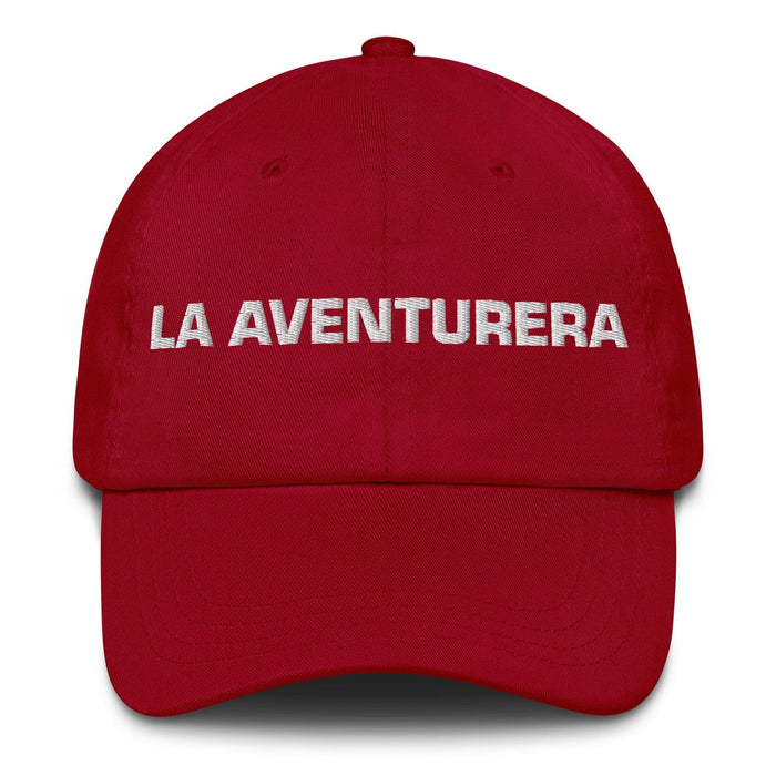 La Aventurera The Adventurer Mexican Spanish Pride Gift Regalo Dad Hat Mexicada Cranberry