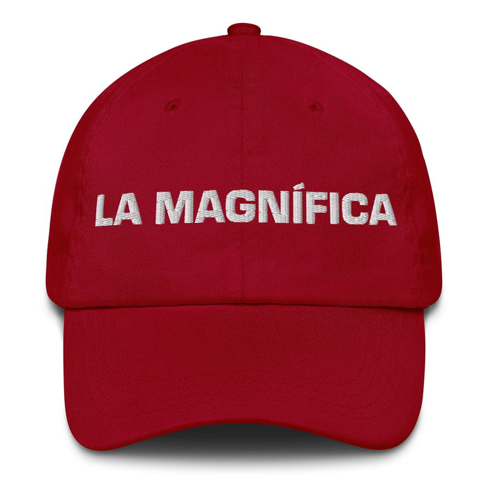 La Devota The Devoted One Mexican Spanish Pride Gift Regalo Dad Hat Mexicada Cranberry