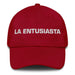 La Entusiasta The Enthusiastic One Mexican Spanish Pride Gift Regalo Dad Hat Mexicada Cranberry