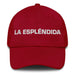 La Espléndida The Splendid One Mexican Spanish Pride Gift Regalo Dad Hat Mexicada Cranberry