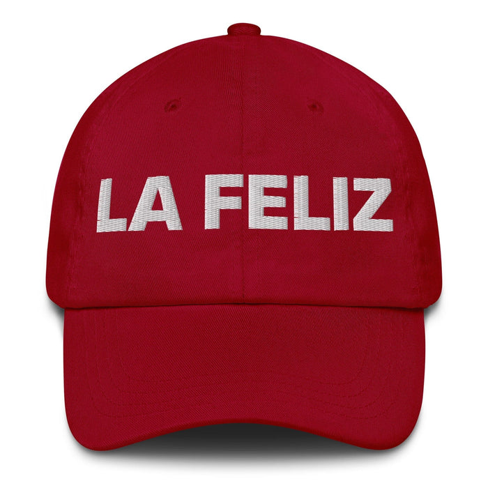 La Feliz The Happy One Mexican Spanish Pride Gift Regalo Dad Hat Mexicada Cranberry